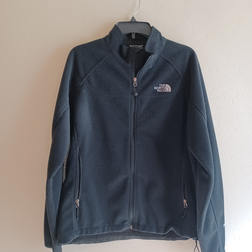 The North Face black polartech zip up coat XL